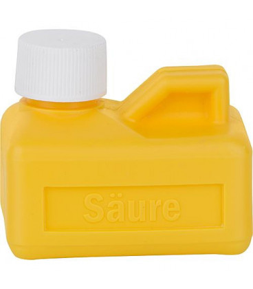 Bouteille acide chlorhydrique Materiel PE-HD, couleur jaune contenu 150 ml