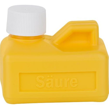 Bouteille acide chlorhydrique Materiel PE-HD, couleur jaune contenu 150 ml