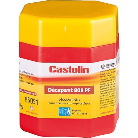 decapant pour soudure 808 PF en pate pour Gaz et metaux contenant du cuivre, 0,2Kg