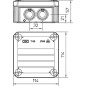 Boite de dérivation Thermoplast type T60 - 7xM25 IP66 grise - vendue par 1