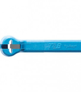 Serre-câbles nez en acier Ty-Rap 92 x 2,4mm, couleur: bleu clair UE 100 pcs, détectable