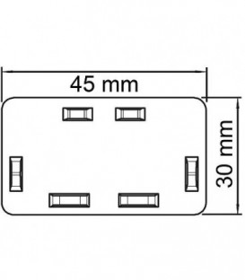 Embout gris clair type WDK/HE 30045 / 1pc