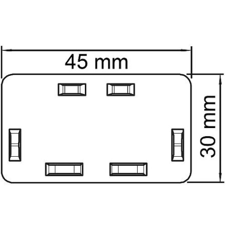 Embout blanc type WDK/HE 30045 / 1 pc