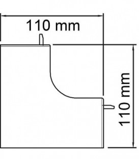 Couvercle angle interieur blanc Type WDK/HI 40060 / 1 pc