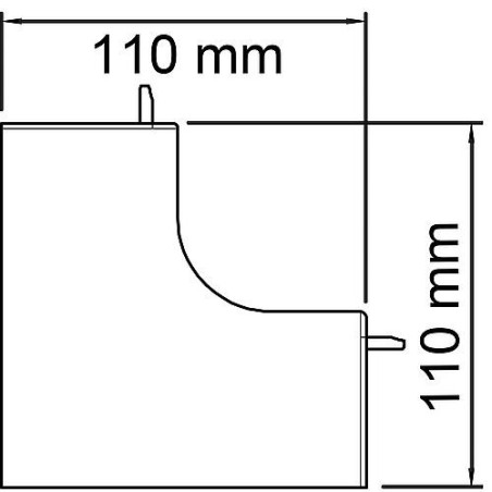 Couvercle angle interieur blanc Type WDK/HI 40060 / 1 pc