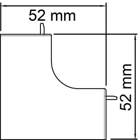 Couvercle angle interieur Blanc type WDK/HI 30045 /1 pc