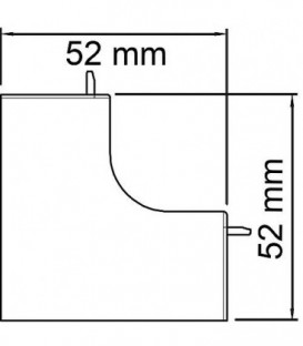 Couvercle angle interieur Blanc Type WDK/HI 30030 / 1 pc