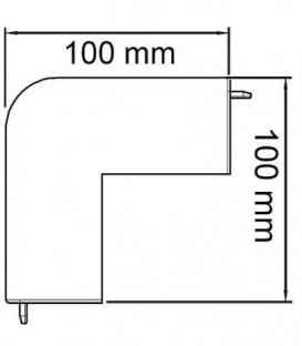 Couvercle angle exterieur 100 mm, blanc type WDK/HA 60110 / 1 pc