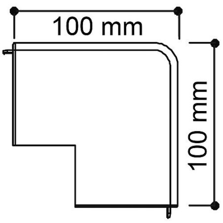 Couvercle angle exterieur gris clair type WDK/HA 40060 / 1 pc