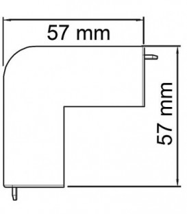 Couvercle angle exterieur gris clair type WDK/HA 30045 / 1 pc