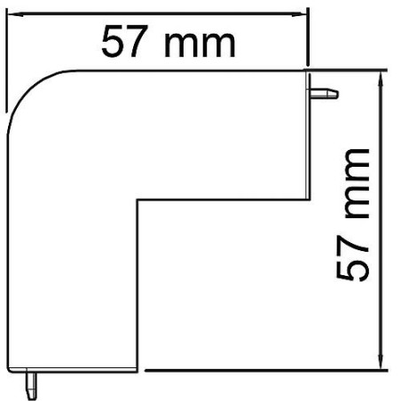 Couvercle angle exterieur gris clair type WDK/HA 30045 / 1 pc