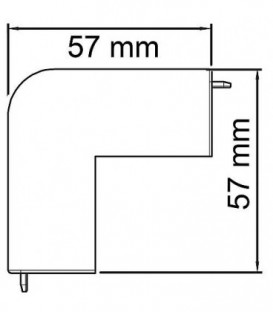 Couvercle angle exterieur Gris clair Type WDK/HA 30030 / 1 pc