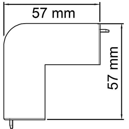 Couvercle angle exterieur Gris clair Type WDK/HA 30030 / 1 pc