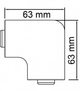 Couvercle angle plat blanc type WDK/HF 40040 / 1 pc