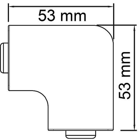 Couvercle angle plat blanc Type WDK/HF 30030 / 1 pc