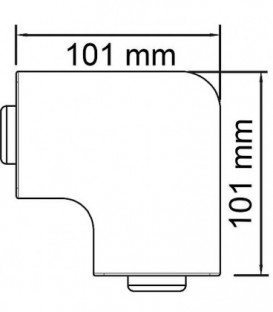 Couvercle angle plat blanc Type WDK/HF 40060 / 1 pc