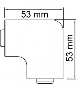 Couvercle angle plat gris clair Type WKD/HF 30030 / 1 pc