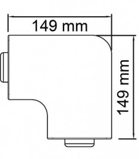 Couvercle d'angle plat pour moulures passages de cables type WDK/HF60110 - vendu par 1