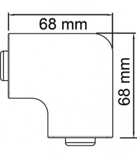 Angle plat blanc Type WDK/HF 30045 / 1 pc