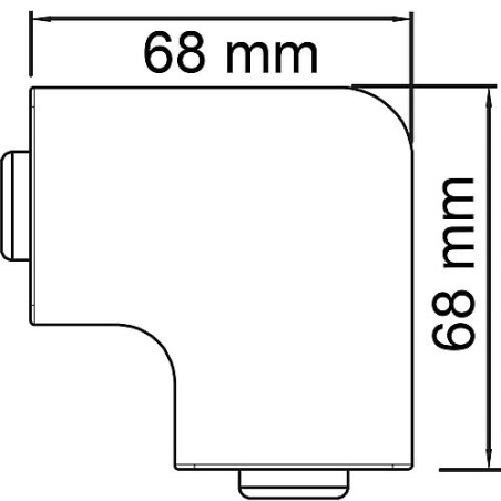 Angle plat blanc Type WDK/HF 30045 / 1 pc