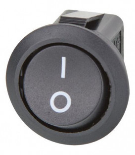 Interrupteur a bascule 6,5 A 1 pole, noir dimensions 20 mm de diametre