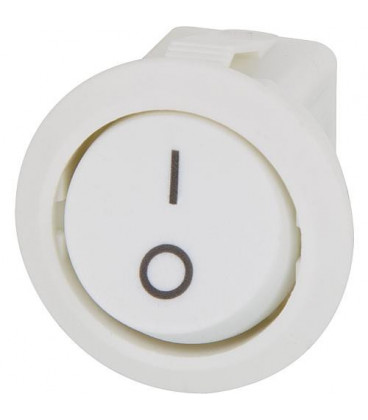 Interrupteur a bascule 6,5 A 1 pole, blanc dimension 20 mm de diametre