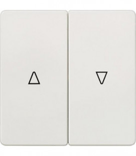Interrupteur a bascule 2 boutons avec symboles Auf/ab, blanc electrique 55x55mm, type de protection IP20 /1pc