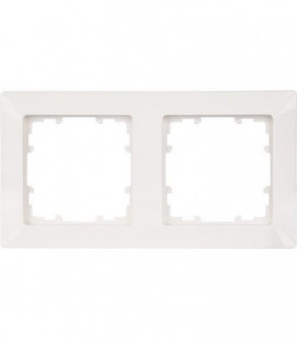 Cadre 80 -mm- dim 2 compartiments, 151 mm x 80 mm blanc titan / 1 pc