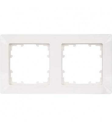 Cadre 80 -mm- dim 2 compartiments, 151 mm x 80 mm blanc titan / 1 pc