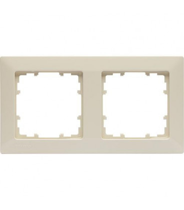 Cadre dim 80 mm 2 compartiments, 151 mm x 80 mm Blanc electrique / 1 pc