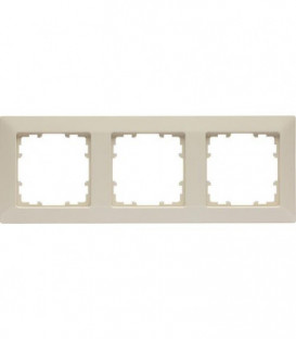 Cadre dim 80-mm 3 compartiments, 222 mm x 80 mm Blanc electrique / 1 pc