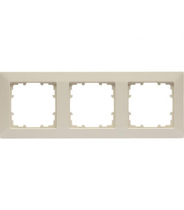 Cadre dim 80-mm 3 compartiments, 222 mm x 80 mm Blanc electrique / 1 pc