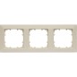 Cadre dim 80-mm 3 compartiments, 222 mm x 80 mm Blanc electrique / 1 pc