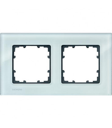 Cadre dim 90 mm, verre 2 compartiments, 161 mm x 90 mm Vert cristal / 1 pc