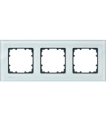 Cadre dim 90 mm, verre 3 compartiments, 232mm x 90 mm Vert cristal / 1 pc