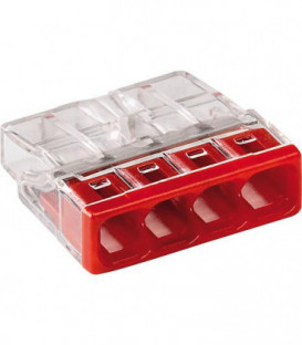 borne de connexion pour boitiers type 2273 - 4 conducteurs rouge 2273-204 - emballage 100 pcs