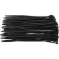 Collier resistant a la chaleur 100 x 2,5 mm, noir 1 paquet de 100 pieces