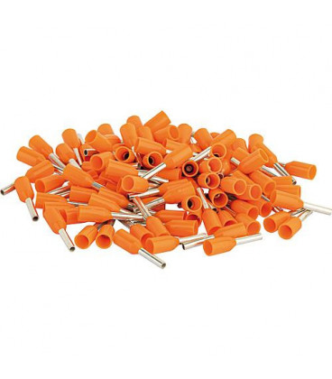 Embout isolé 0,5x12, orange, sachet de 100 pieces