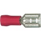Manchon connecteur plat semi-isole 1,25 mm², 4,8 x 0,8 mm couleur rouge, emballage  :  100 pcs