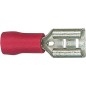 Manchon connecteur plat semi-isole 1,25 mm², 2,8 x 0,8 mm couleur rouge, emballage  :  100 pcs