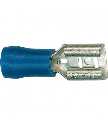 Manchon connecteur plat semi-isole 2,5 mm², 4,8 x 0,8 mm couleur bleu, emballage  :  100 pcs