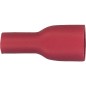 Manchon connecteur plat semi-isole 1,25 mm², 6,3 x 0,8 mm couleur rouge, emballage  :  100 pcs