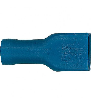 Manchon connecteur plat semi-isole 2,5 mm², 4,8 x 0,5 mm couleur bleu, emballage  :  100 pcs
