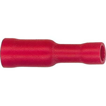 Fiche coaxial isolee 1,25 mm², 4,0 mm Couleur rouge, emballage  :  100 pcs