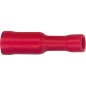 Fiche coaxial isolee 1,25 mm², 4,0 mm Couleur rouge, emballage  :  100 pcs