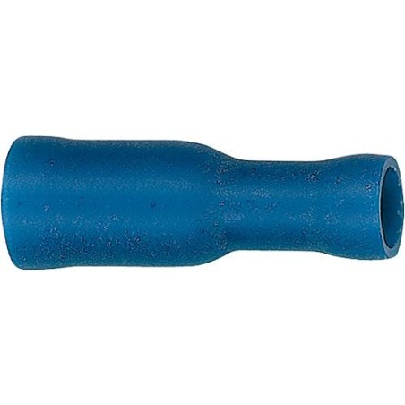 Fiche coaxial isolee 2,5 mm², 4,0 mm Couleur bleu, emballage  :  100 pcs