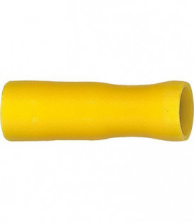 Fiche coaxial isolee 5,5 mm², 5,0 mm couleur jaune, emballage  :  100 pcs