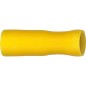 Fiche coaxial isolee 5,5 mm², 5,0 mm couleur jaune, emballage  :  100 pcs