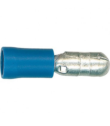 Fiche coaxial semi-isolee 2,5 mm², 4,0 mm Couleur bleu, emballage  :  100 pcs