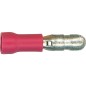 Fiche coaxial semi-isolee 1,25 mm², 4,0 mm Couleur rouge, emballage  :  100 pcs